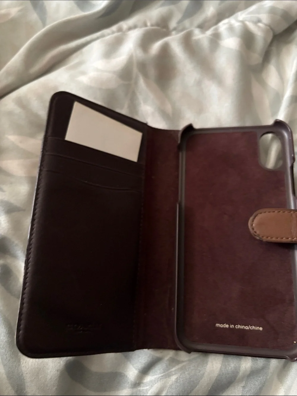 Coach Brown Signature Folio Phone Case